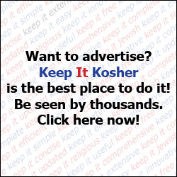 Advertise with Keep It Kosher